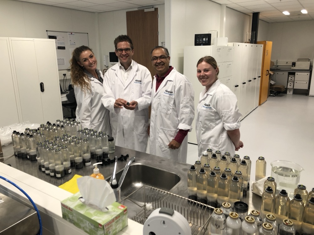 Puneet Nanda with the Airopack packaging team
