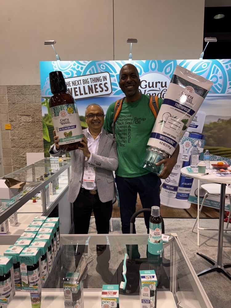 Puneet Nanda at a GuruNanda trade show booth